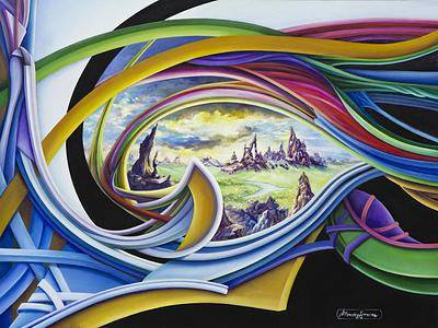 400x300 Brazilian Fine Art Surreal Landscape Painting - Portal Painting