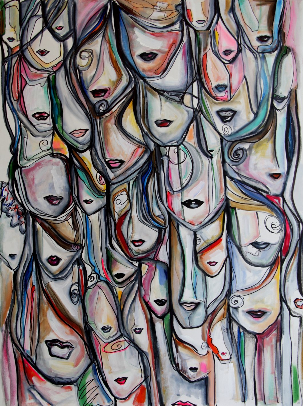 1060x1422 Chitter Chatter' By Angela Porter (Painting) Porter - Porter Painting