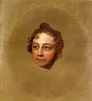 300x329 Gilbert Stuart - Portrait Of A Gentleman Skating Painting