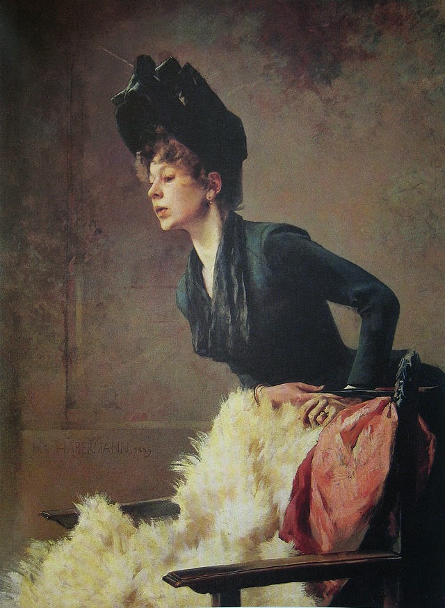 640x874 Hugo Von Habermann (1849 1929) German Painter ~ Blog Of An Art Admirer - Portrait Of A Lady Painting