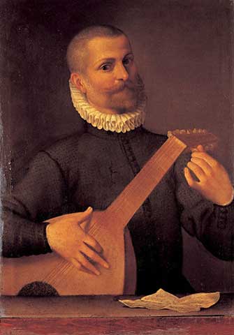 335x480 Portrait Of A Lutenist (Portrait Of The Musician Orazio Bassani - Portrait Of A Musician Painting