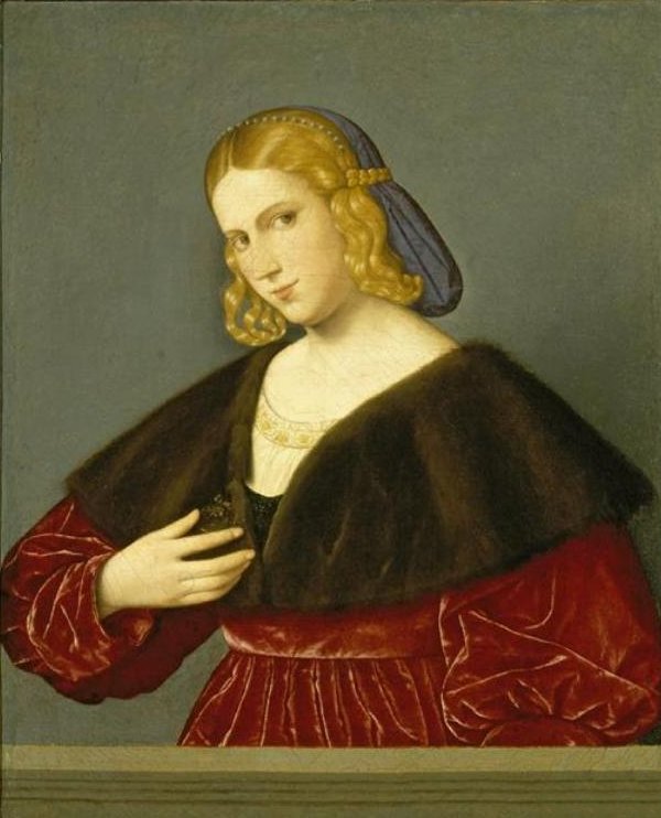 600x742 File'Portrait Of A Woman', Painting By Vincenzo Catena, C. 1520 - Portrait Of A Woman Painting
