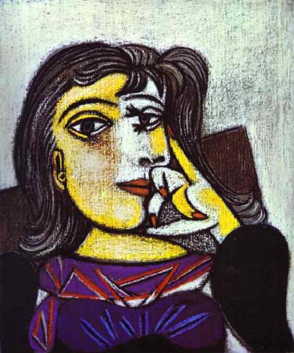 600x719 Portrait Of Dora Maar, 1937 By Pablo Picasso - Portrait Of Dora Maar Painting