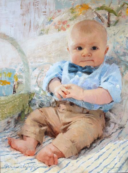447x600 Custom Portrait Oil Painting 12x16 One Person Or Pet (30.48x40.64 - Portrait Painting