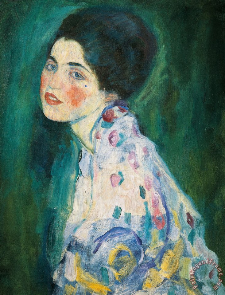 733x960 Gustav Klimt Portrait Of A Young Woman Painting - Portrait Woman Painting