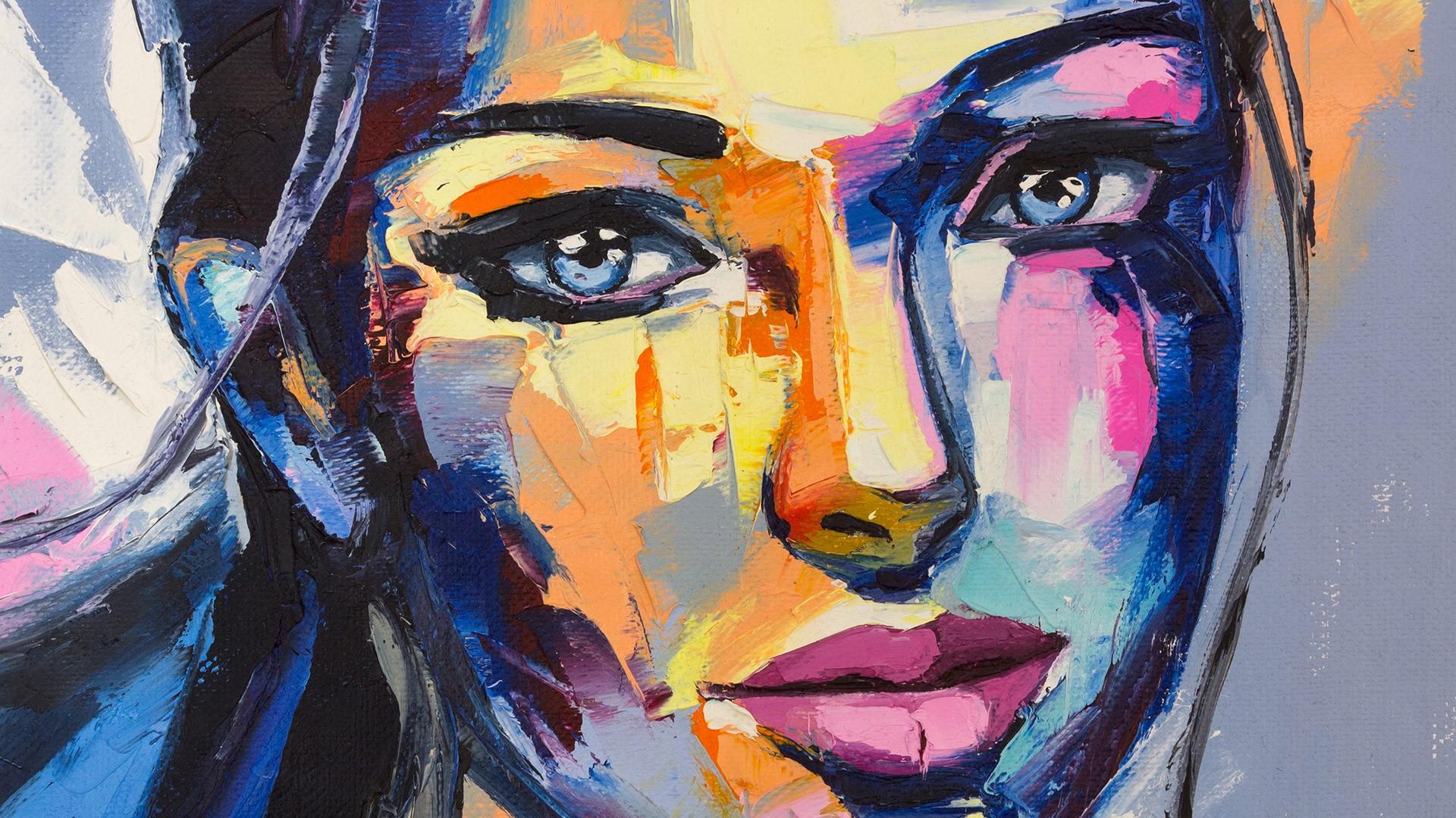 1920x1080 Woman Portrait - Portrait Woman Painting