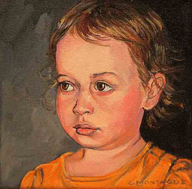 610x601 New Little Portrait Painting No. 12. Two Year Old Toddler - Portraits For Painting