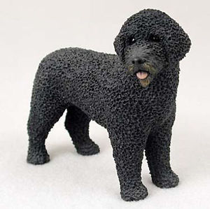 300x299 Portuguese Water Dog Figurine Hand Painted Statue Ebay - Portuguese Water Dog Painting