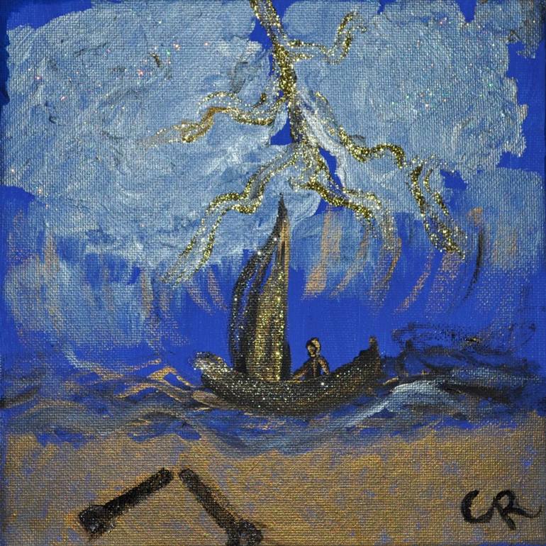 770x770 Saatchi Art Poseidon Painting By Cigdem Reijer - Poseidon Painting