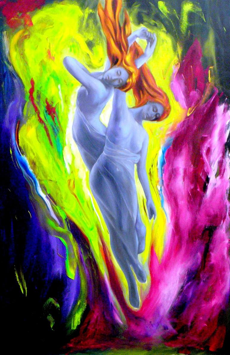 770x1186 Saatchi Art The Daughters Of Poseidon Painting By Pavlos - Poseidon Painting