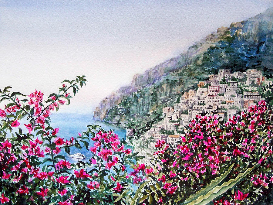 900x675 Positano Italy Painting By Irina Sztukowski - Positano Painting