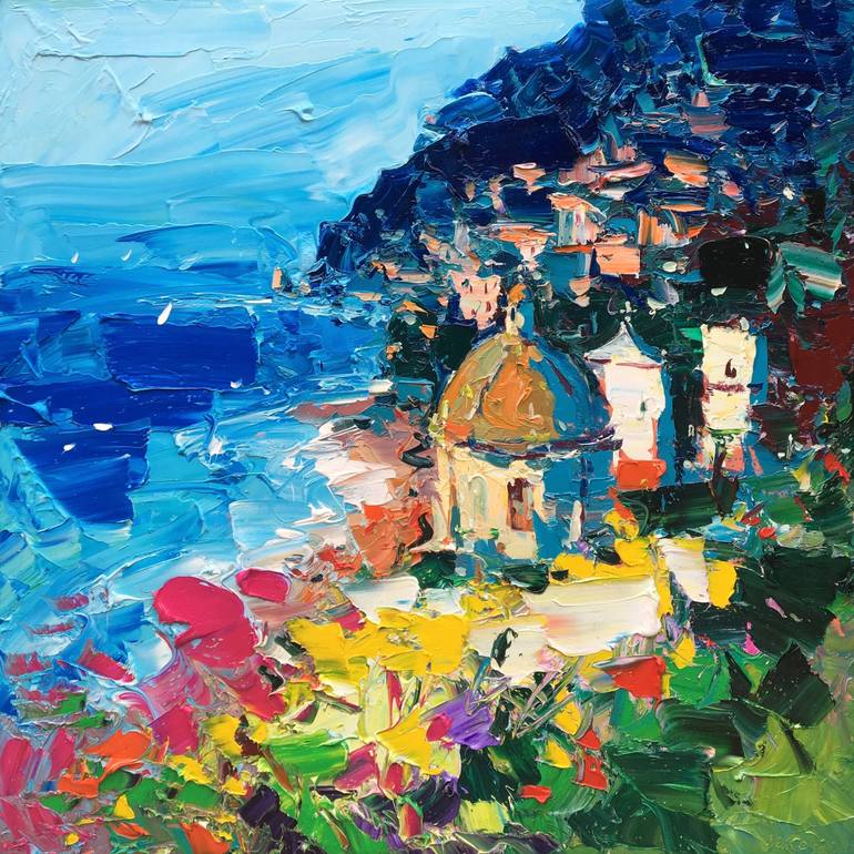770x770 Saatchi Art Colors At Positano Painting By Agostino Veroni - Positano Painting