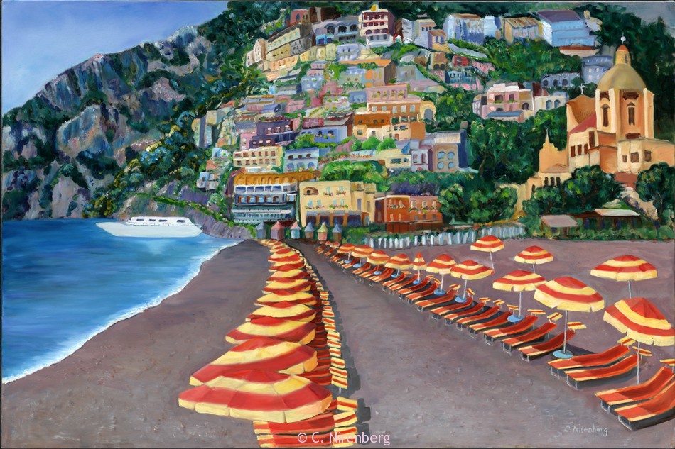 950x633 Positano Italy Nirenberg Rgb Sm Rainbow Splash Gallery - Positano Painting