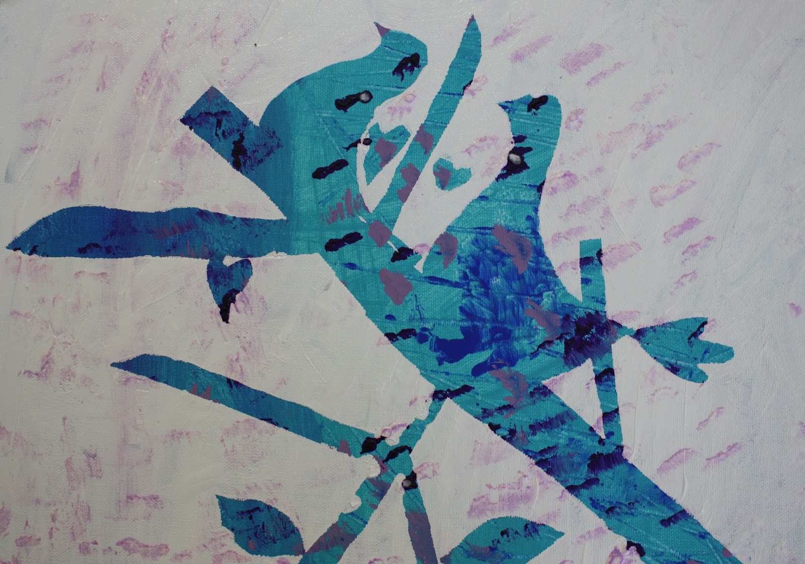 1600x1121 Jenni Horne Positive And Negative Space Birds - Positive And Negative Painting