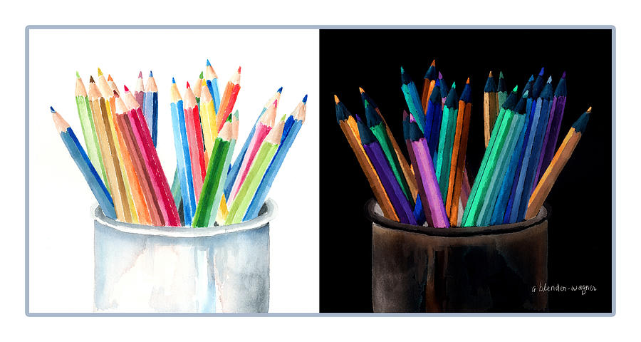 900x480 Colored Pencils - Positive And Negative Painting
