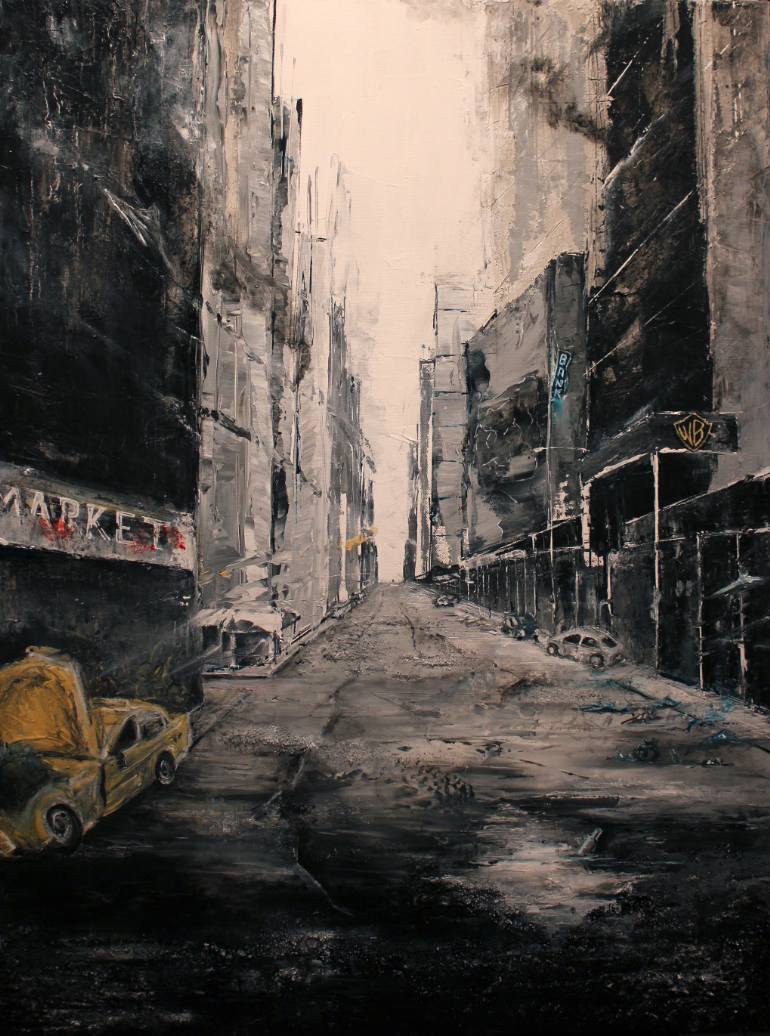 770x1036 Saatchi Art New York Post Apocalyptic Painting By Amc Gallery - Post Apocalyptic Landscape Painting