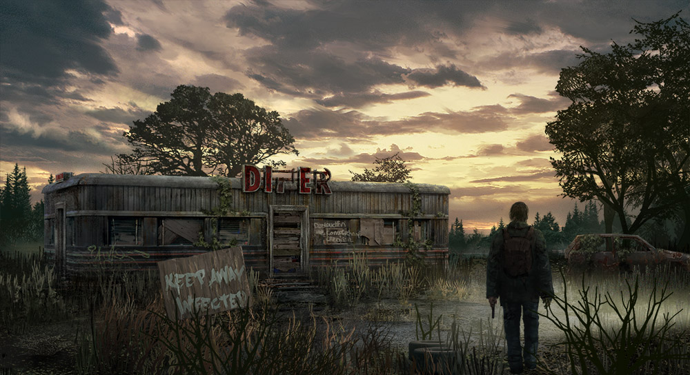 1000x544 Post Apocalyptic Aaron Wilkerson - Post Apocalyptic Landscape Painting