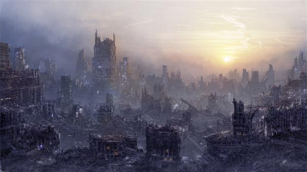 599x336 Amazing Matte Painting Artworks Psddude - Post Apocalyptic Landscape Painting