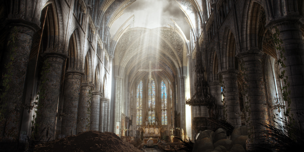 1000x500 Create A Post Apocalyptic Matte Painting - Post Apocalyptic Painting