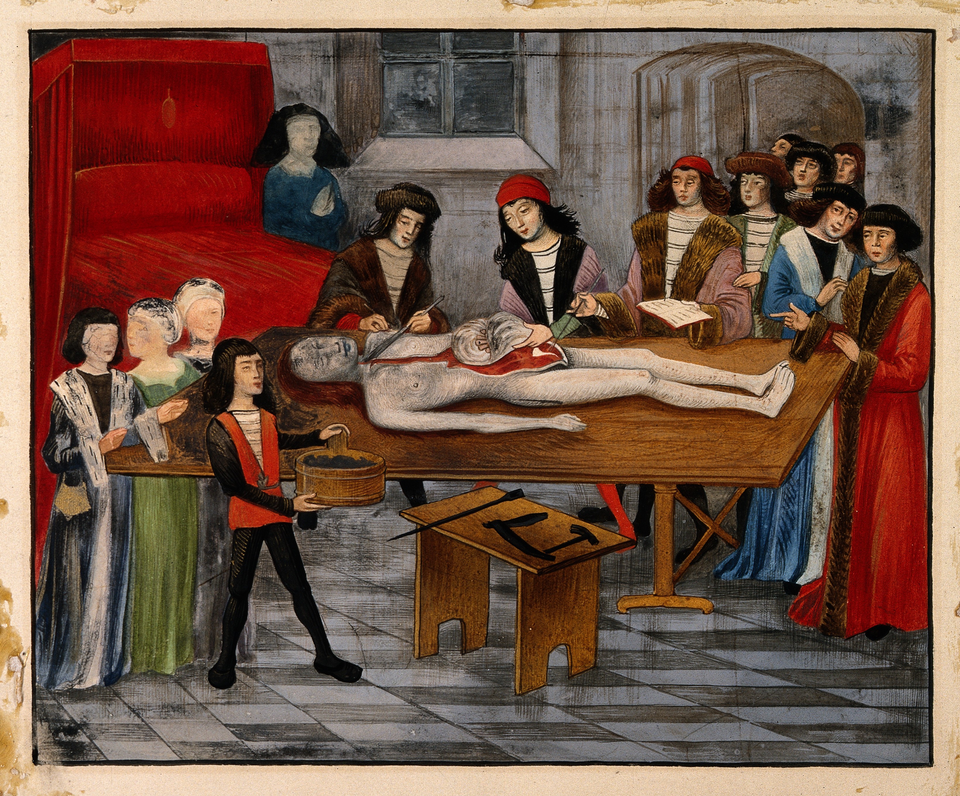 3282x2722 Filepost Mortem Of A Woman. Gouache Painting, After A Fifteenth - Post Mortem Painting