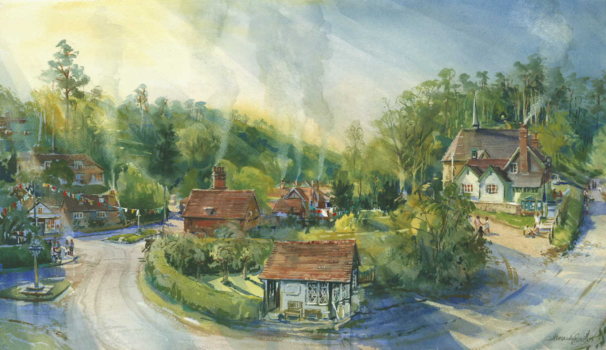 1200x694 Peaslake, Post War' Painting Unveiled Alexandercreswell's Blog - Post Painting