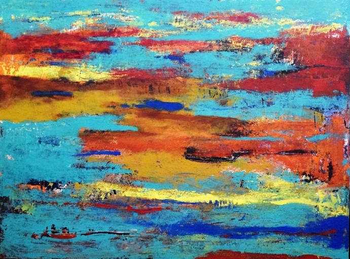 690x511 Post War By Artist Shreya Shailee Abstract, Painting Mojarto - Post Painting