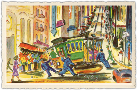 447x294 San Francisco Postcard Art More To Say From San Francisco - Postcard Painting
