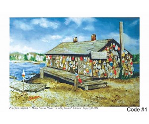 300x250 Susan Clement Set Of Six Postcard Art Prints With Envelopes - Postcard Painting