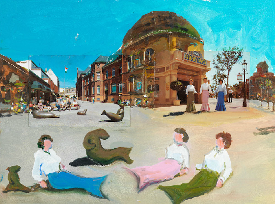 560x417 William Wegman Postcard Paintings - Postcard Painting