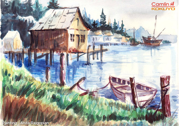 595x419 Experimentation Amp Technique In Watercolour Painting - Poster Colour Painting