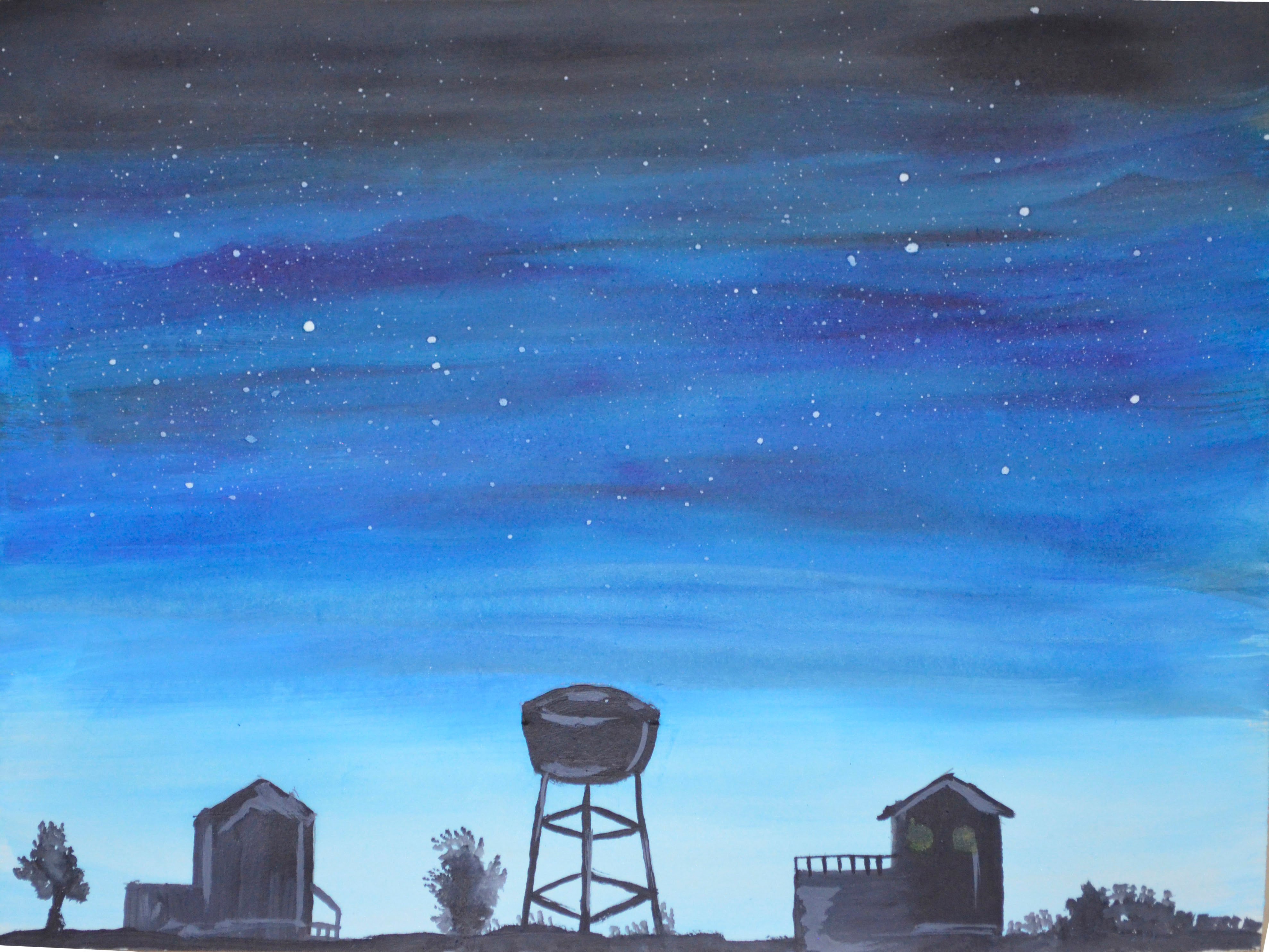 3957x2969 Painting Sky - Poster Colour Painting