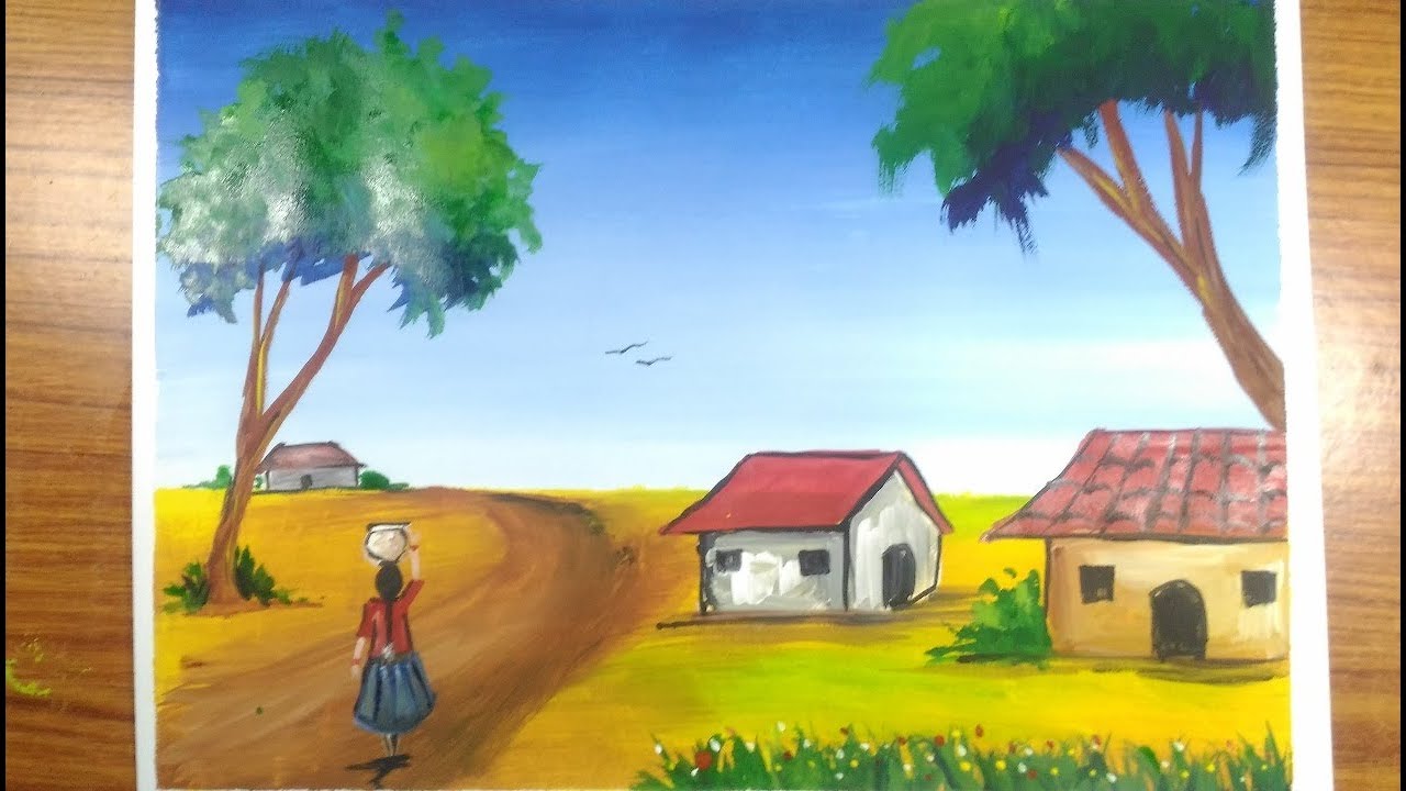 1280x720 Poster Colors Painting Very Easy For Beginners Step By Step - Poster Painting