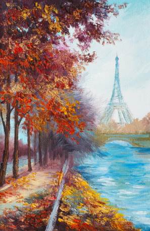 297x456 Eifel Tower Paris Watercolor Painting Poster - Poster Painting