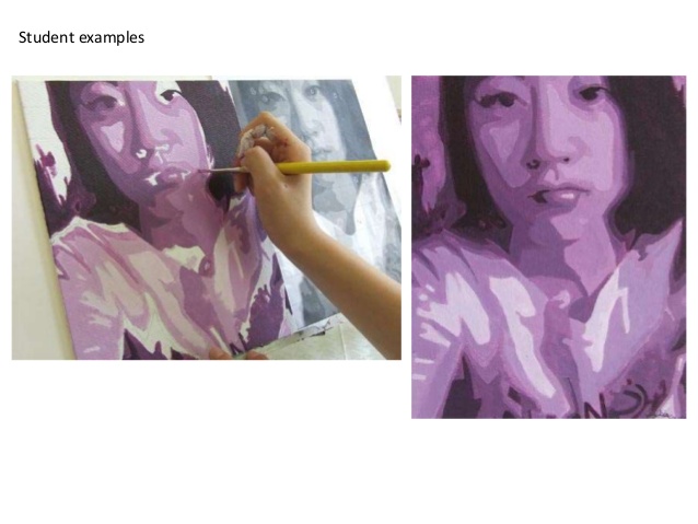 638x479 Value Painting Assignments Posterized Or Monochromatic - Posterized Painting