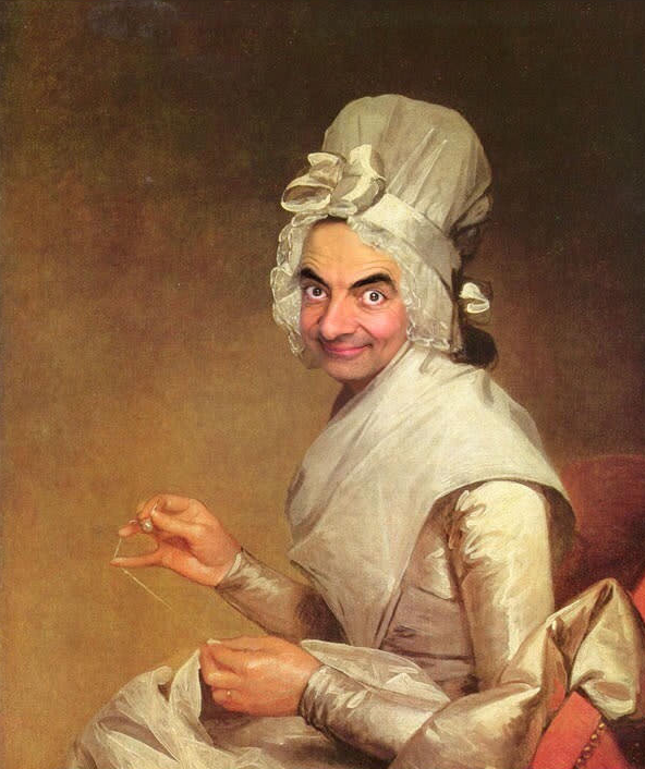 592x706 Mr Bean Photoshopped On Famous Paintings Amp Characters - Posters Of Famous Painting