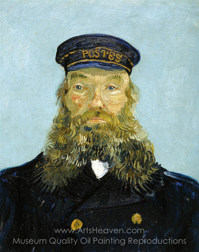 646x820 Reproduction Painting Vincent Van Gogh Portrait Of The Postman - Postes Painting