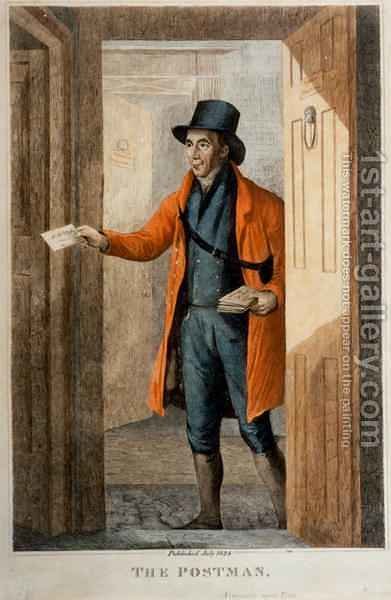 391x600 The Postman. Newcastle Upon Tyne, Published July, 1824 Henry - Postman Painting