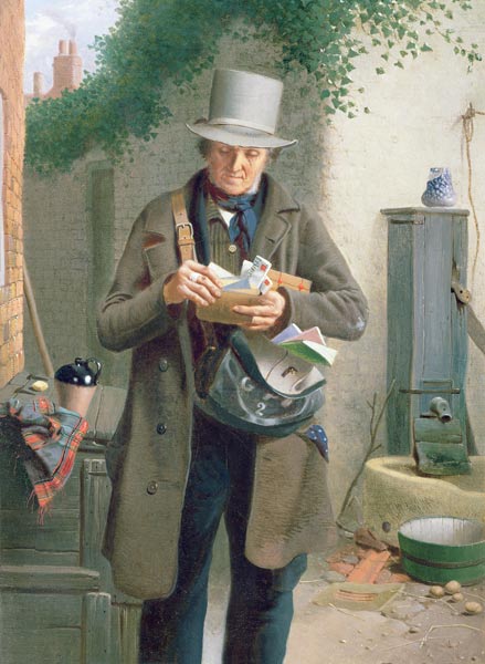 439x600 The Village Postman - Postman Painting