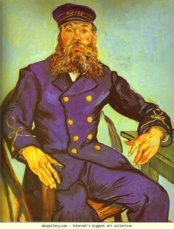 578x763 Vincent Van Gogh. Postman Joseph Roulin, Seated In A Cane Chair - Postman Painting