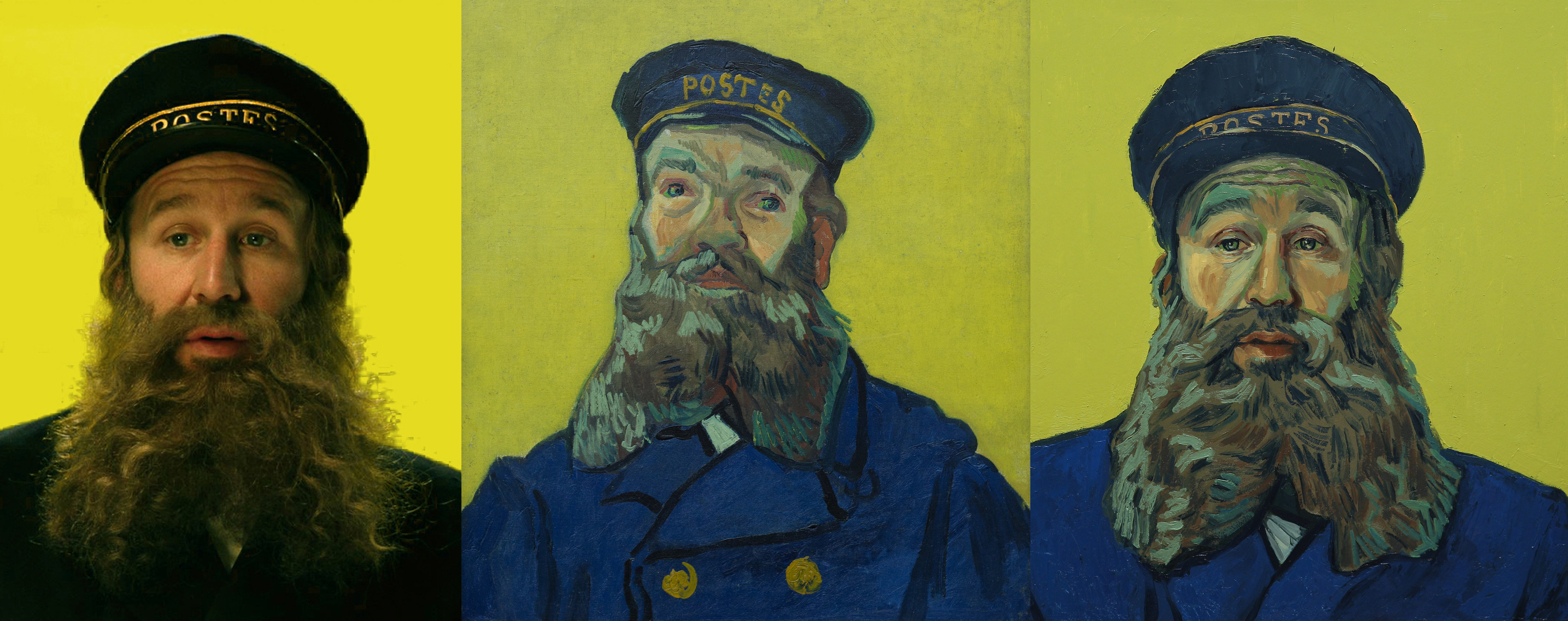 4608x1824 Watch Actors Transform Into Living Van Gogh Paintings Before Your - Postman Painting