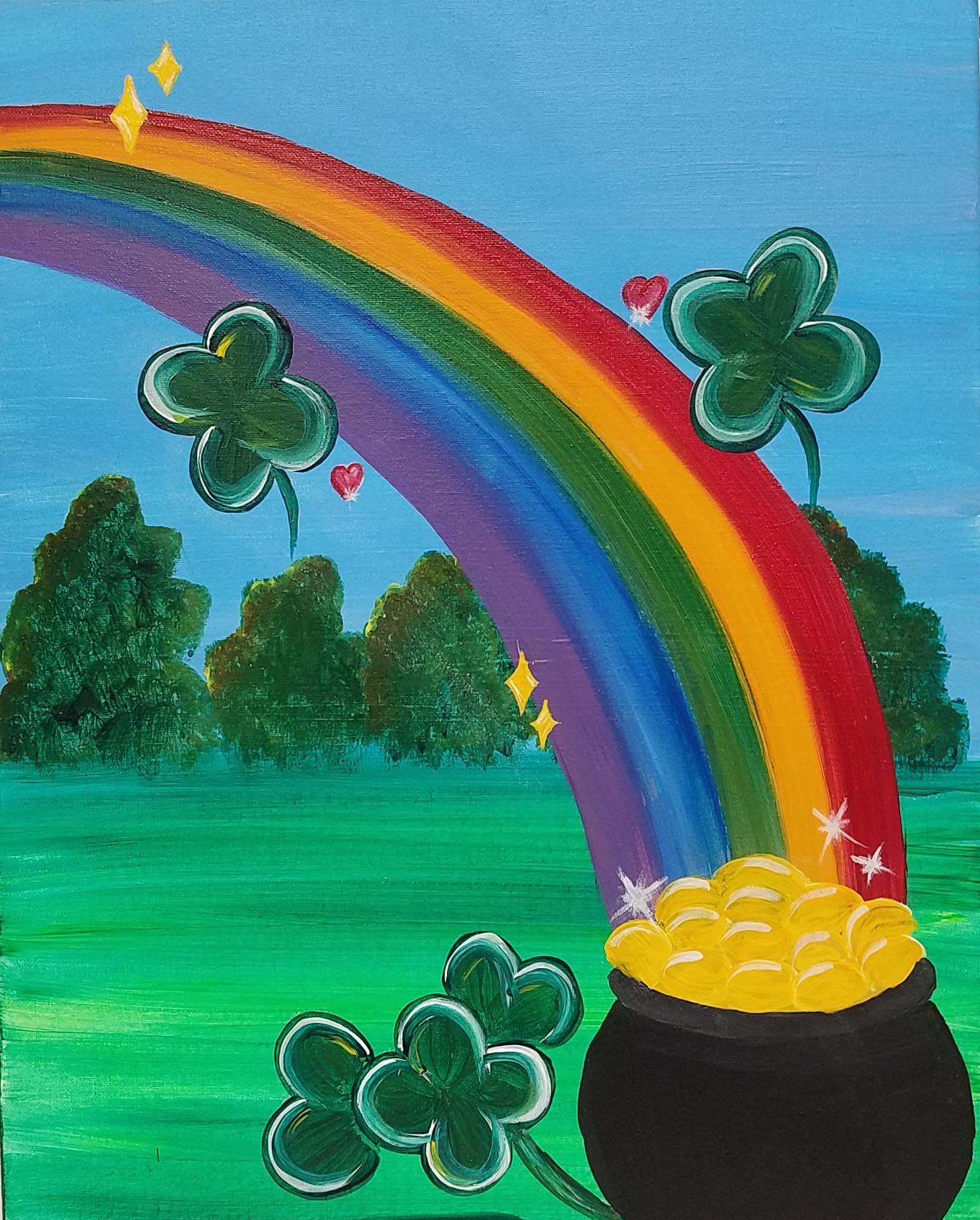 Pot Of Gold Painting at PaintingValley.com | Explore collection of Pot ...