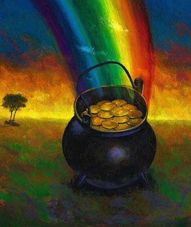 275x326 How To Get A Pot Of Gold From A Leprechaun La Mariposa Pawprint - Pot Of Gold Painting