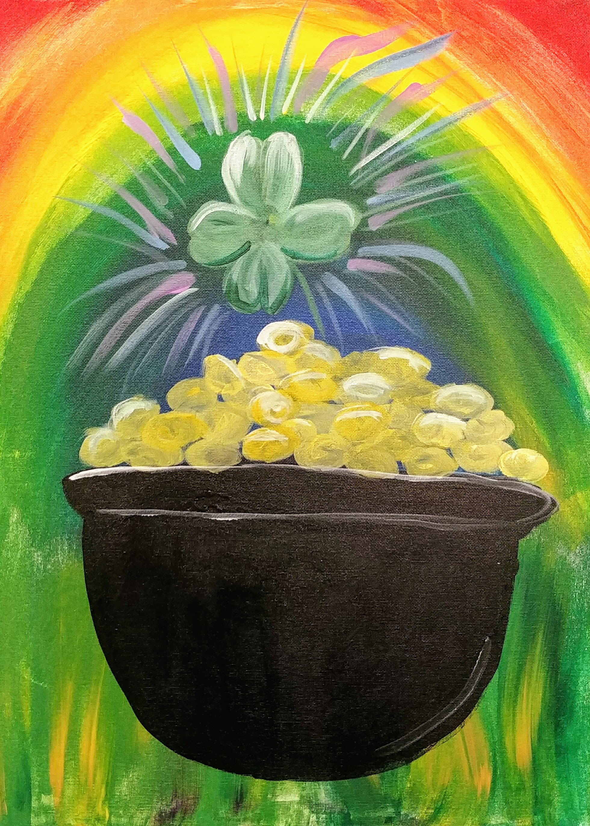 1961x2746 Pot O' Gold - Pot Of Gold Painting