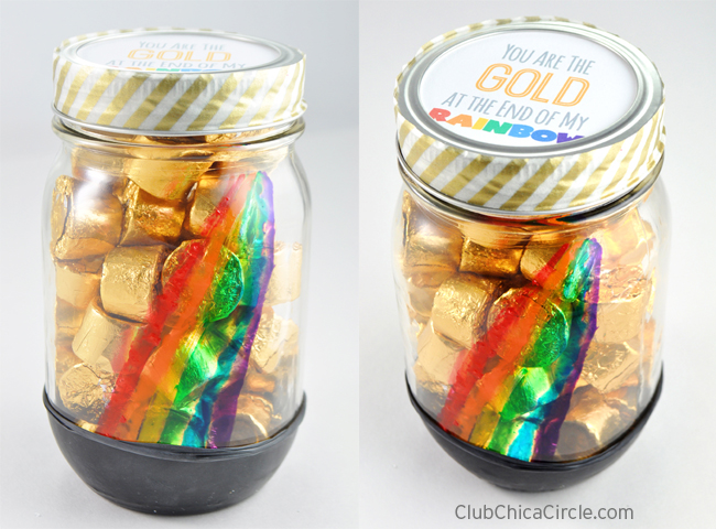 650x480 Pot Of Gold Rainbow Painted Candy Jar - Pot Of Gold Painting