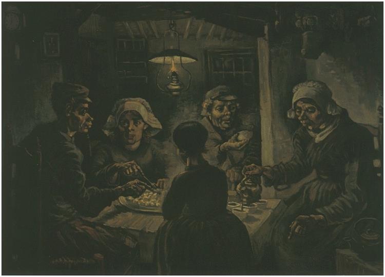 750x541 Potato Eaters, The By Vincent Van Gogh - Potato Eaters Painting