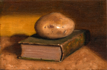 350x229 Painting A Day T. J. Murphy Potato On Linen Bound Book - Potato Painting