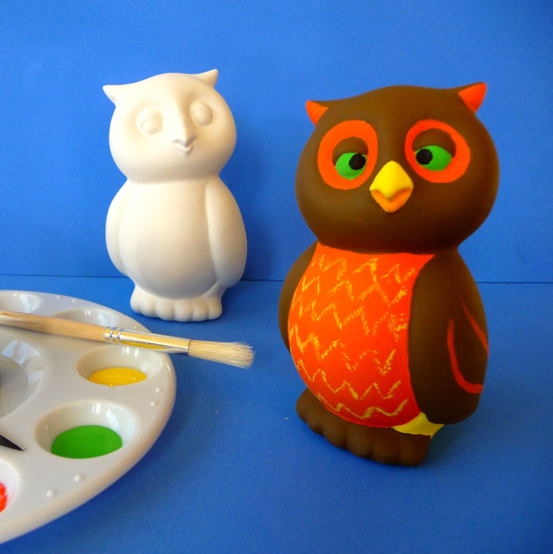 798x800 Children's Pottery Painting Owl - Pottery Painting