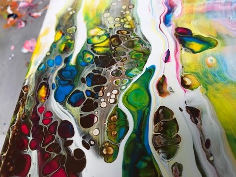 480x360 Acrylic Pour Painting Simple Swipe Technique For Cells - Pour Painting