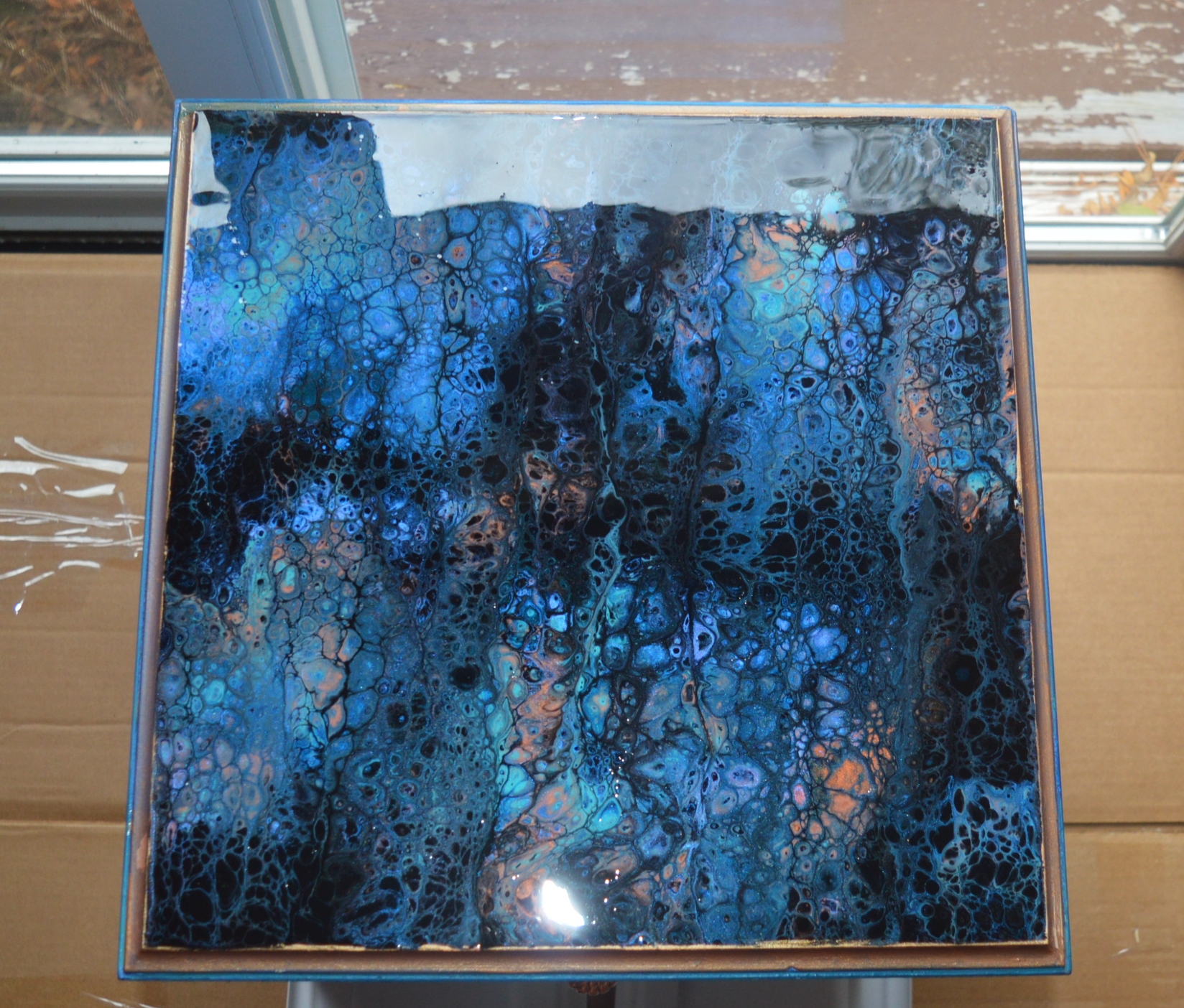 1648x1404 Acrylic Pour Painting On Furniture - Pour Painting