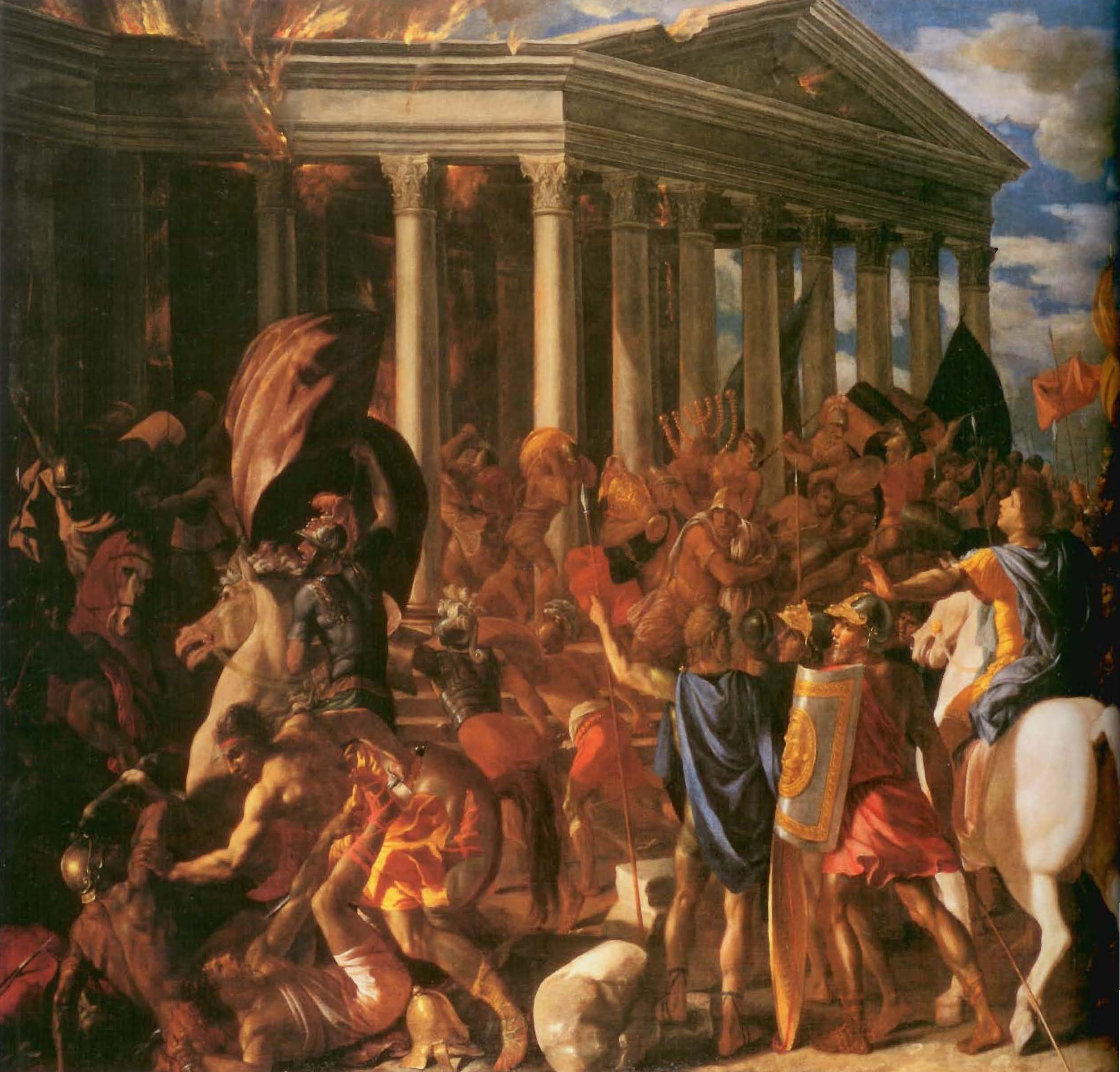 2502x2395 Nicolas Poussin's Destruction Of Jerusalem Center For Online - Poussin Painting